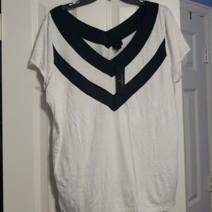 White and Black Blouse